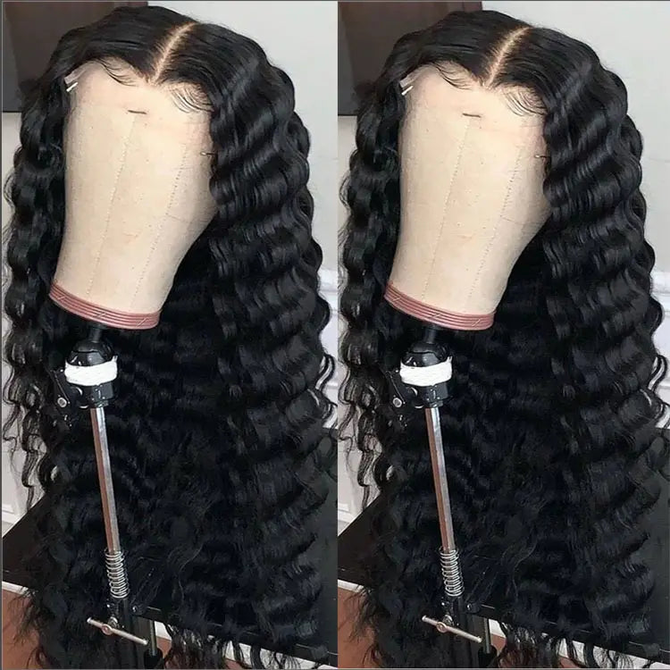 Glueless 13x4 Luxury Lace Front Wig- Deep Wave