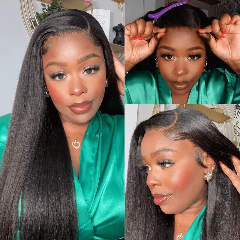 Glueless 13x4 Luxury Lace Front Wig-Yaki Straight