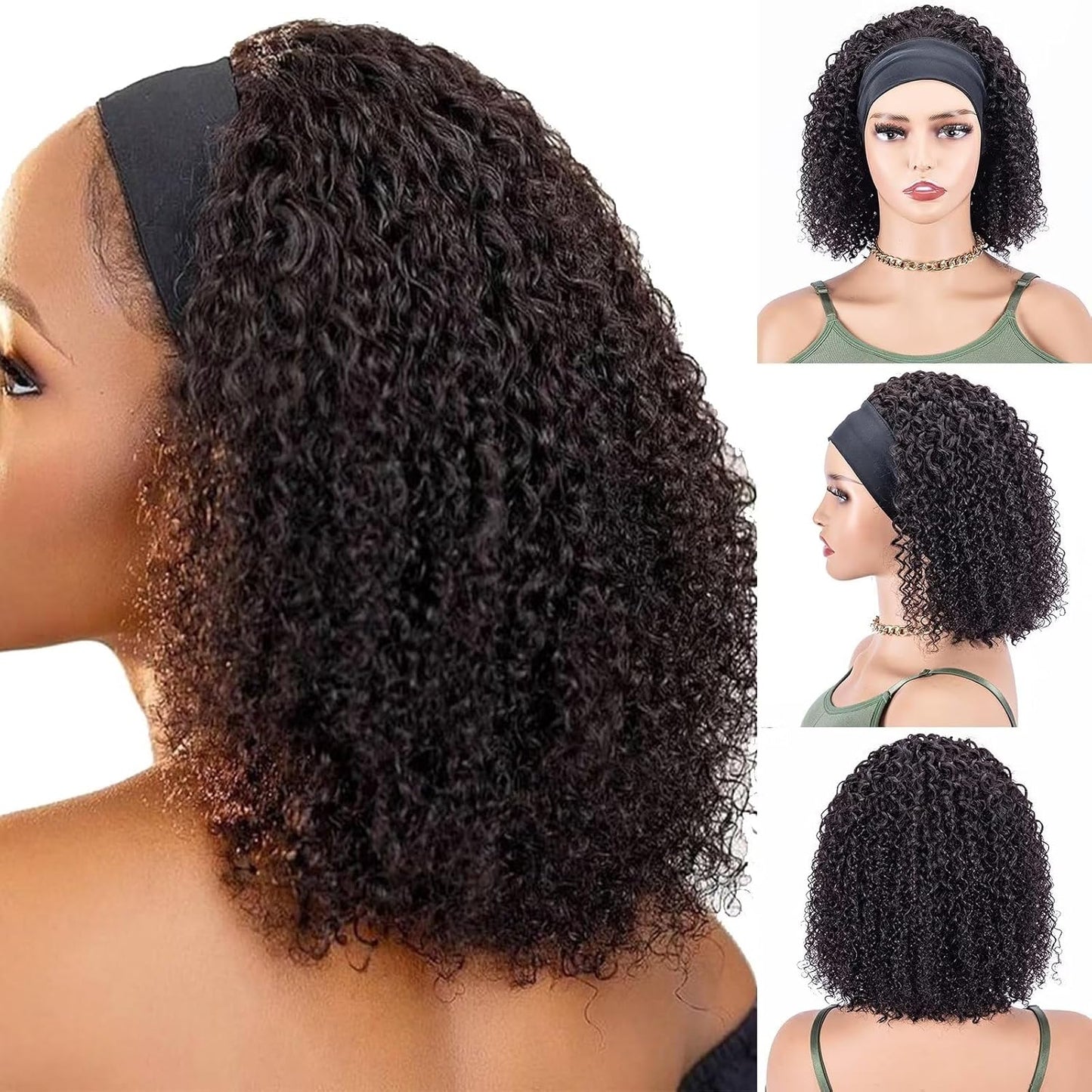 Short Curly Headband Wig - Jerry Curls