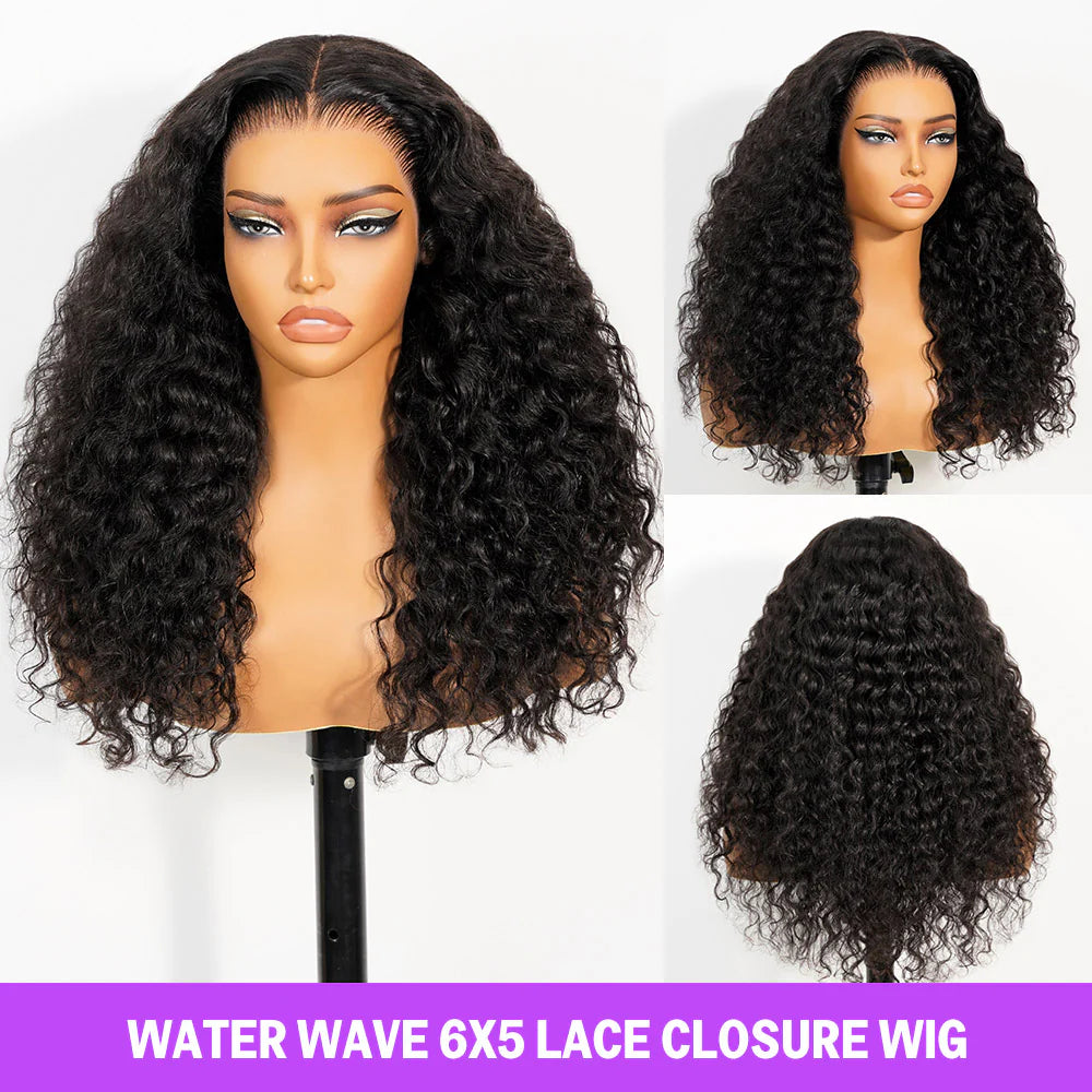 6x5 Pre-cut Glueless Wig - Water wave